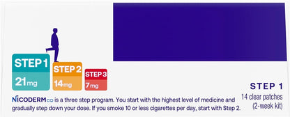 NicoDerm CQ Step 1 Nicotine Patches to Quit Smoking, 21 mg, Stop Smoking Aid, 14 Count
